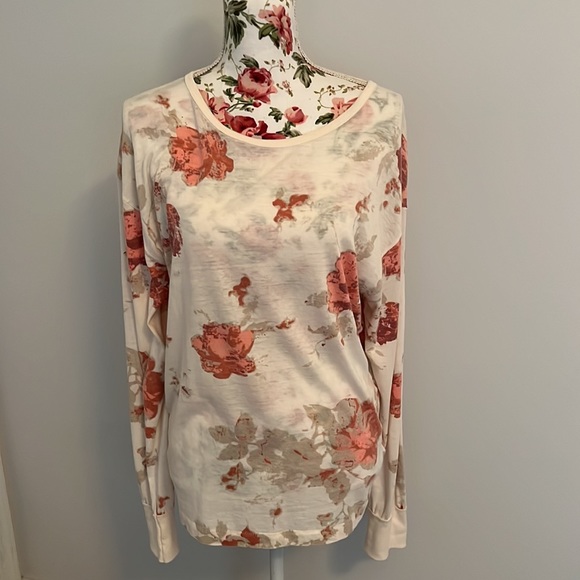 🎉HP🎉NWT Free People Arielle Print Long Sleeve Top - Picture 6 of 14
